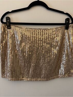 Rue21 Gold Sequin Mini Skirt